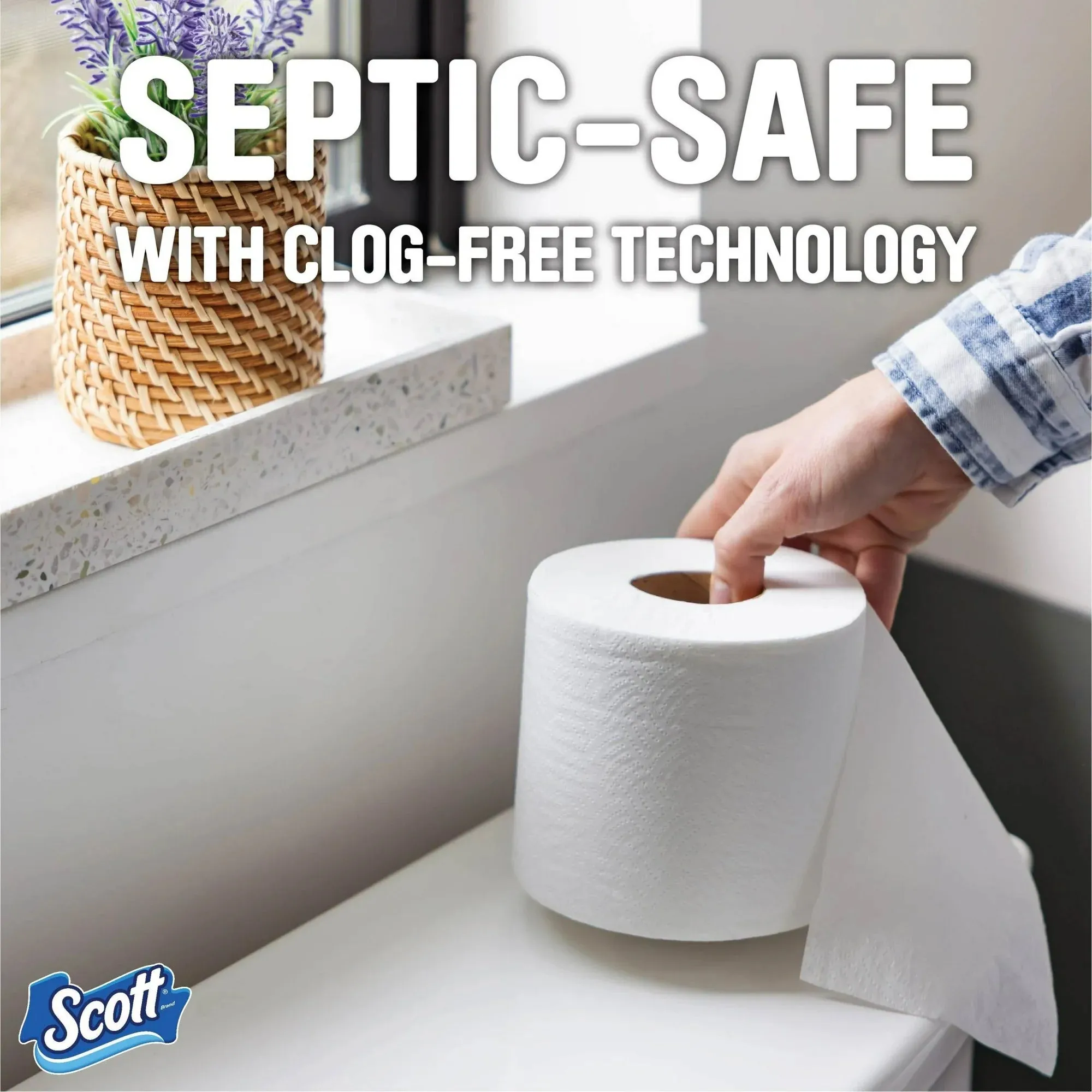 Scott 1000 Toilet Paper, 4 Rolls, 1,000 Sheets per Roll