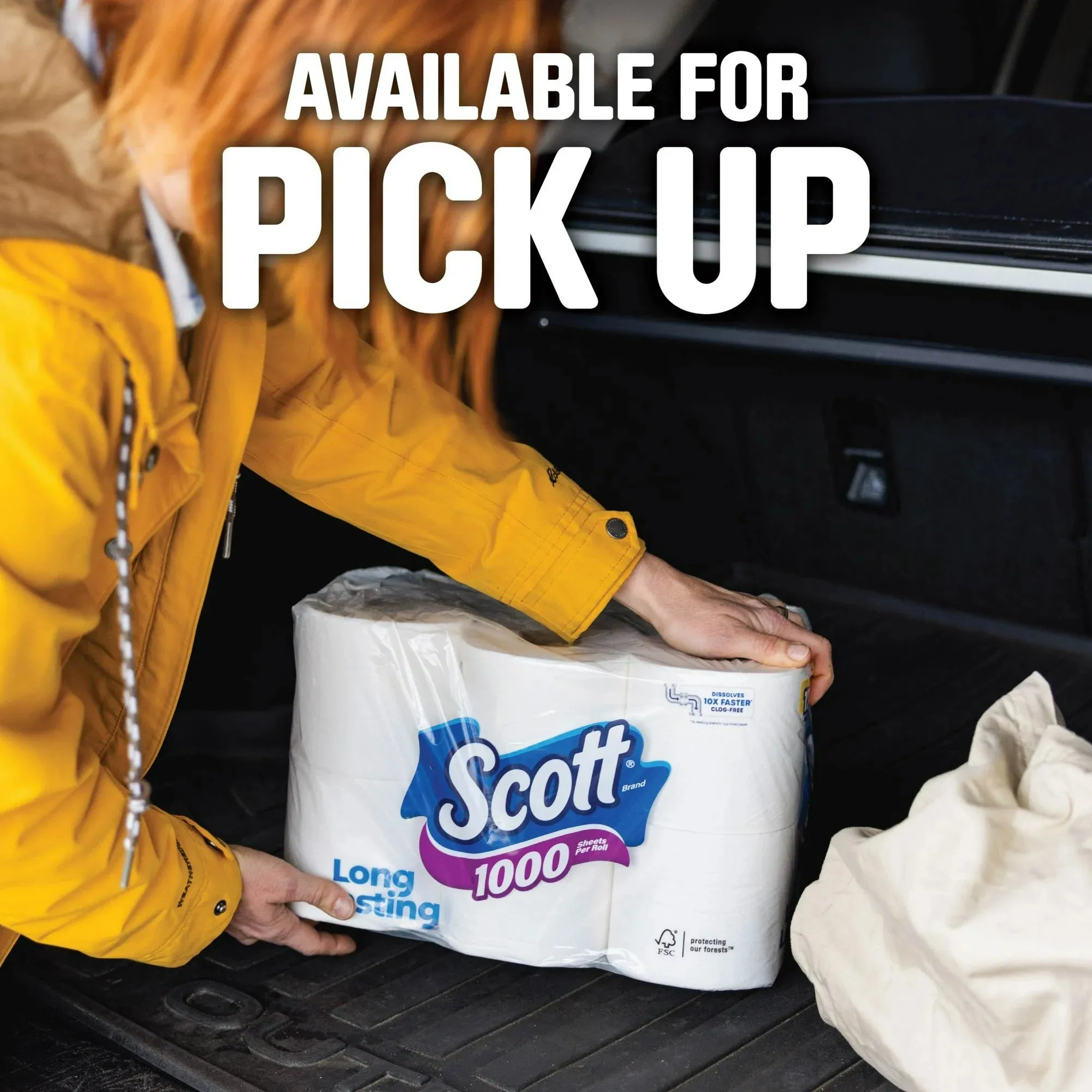 Scott 1000 Toilet Paper, 4 Rolls, 1,000 Sheets per Roll