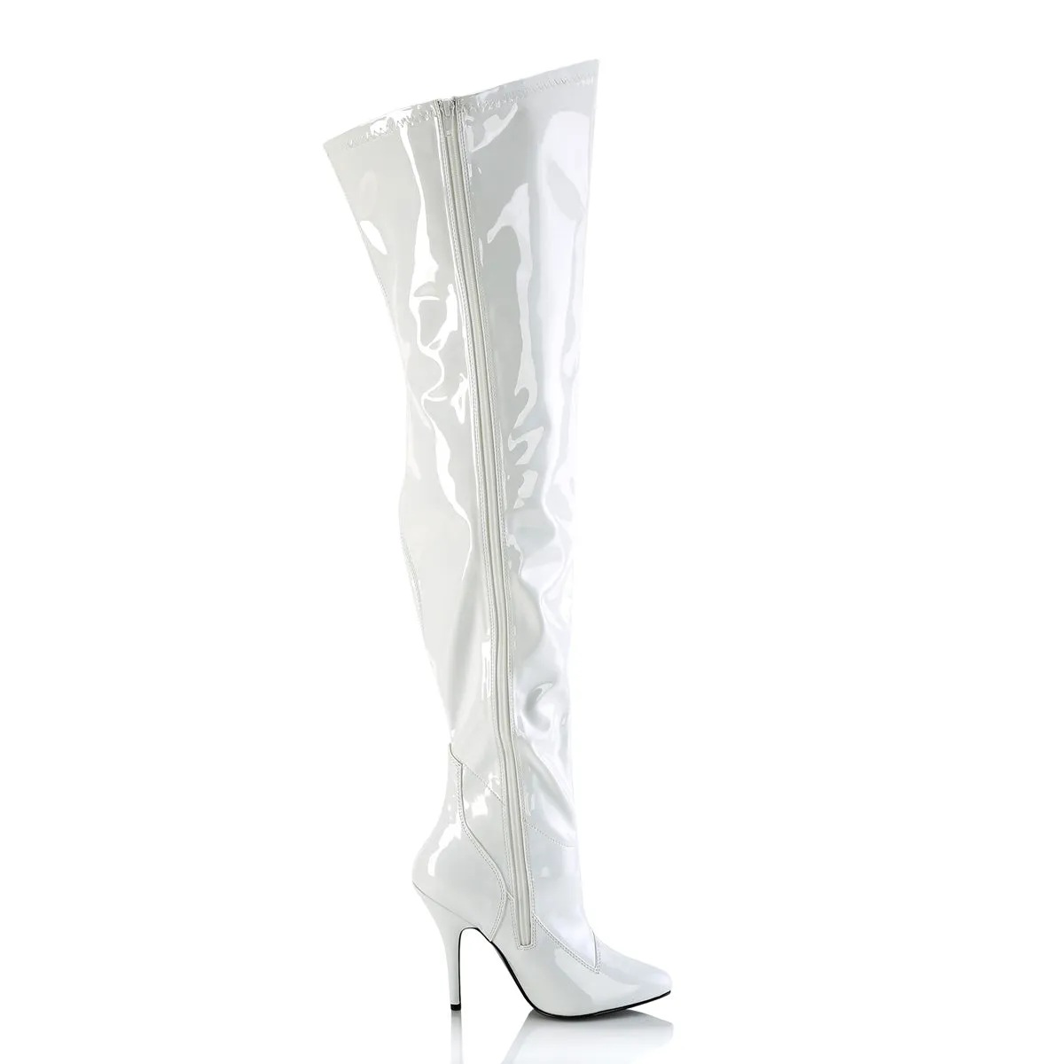 SEDUCE-3000WC Pleaser White Sexy Single Sole Shoes (Fetish Footwear)