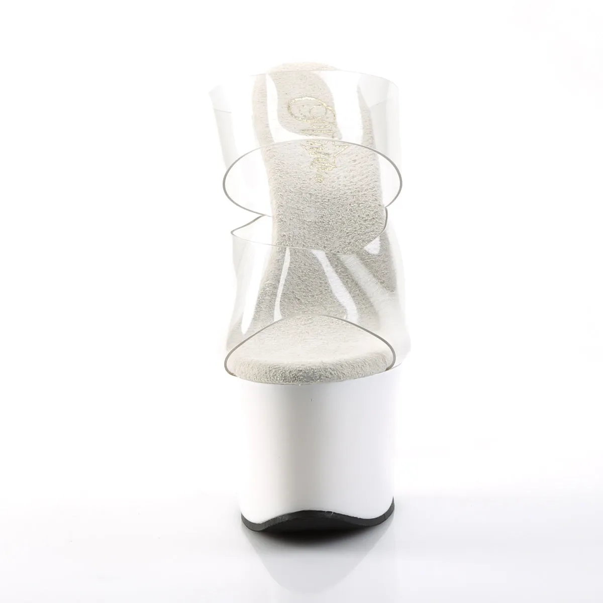 SKY-302 Pleaser Clear/White Sexy Platform Shoes (Pole Dancing Heels)