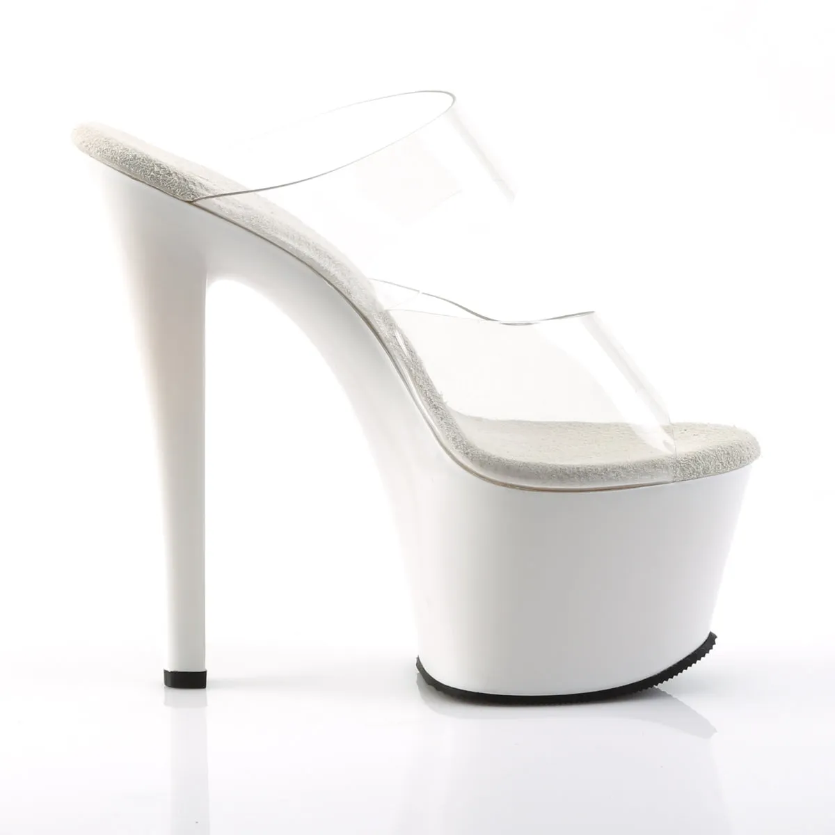 SKY-302 Pleaser Clear/White Sexy Platform Shoes (Pole Dancing Heels)