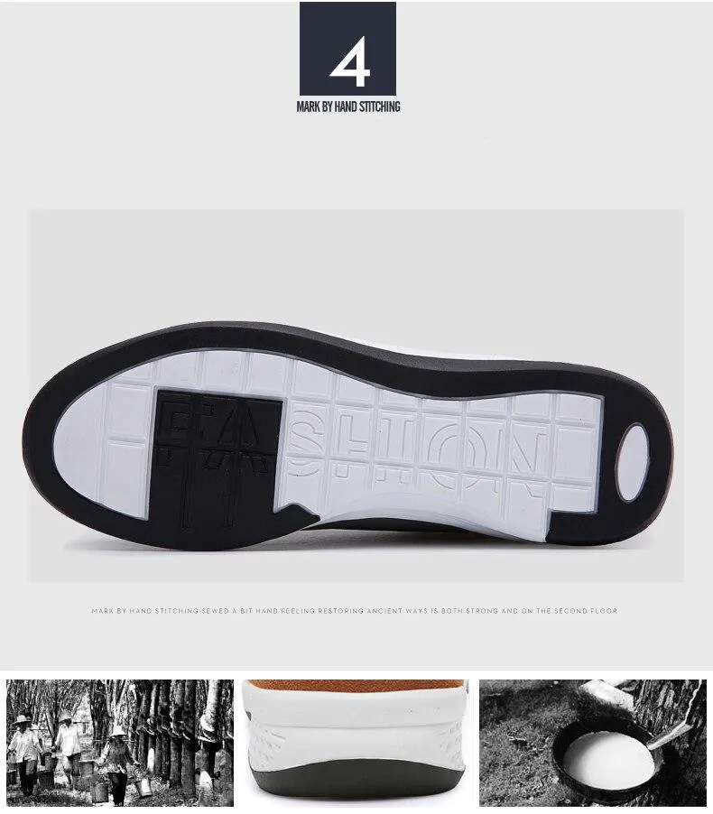 Spring Men Shoes New Lace-Up Man Fashion Microfiber Leather Men Casual Black White Outdoor Sneakers