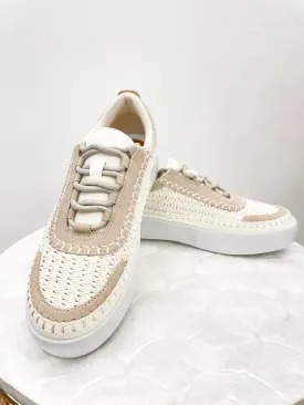 The Shauna Woven Sneakers Taupe/White 8, 8.5, 9
