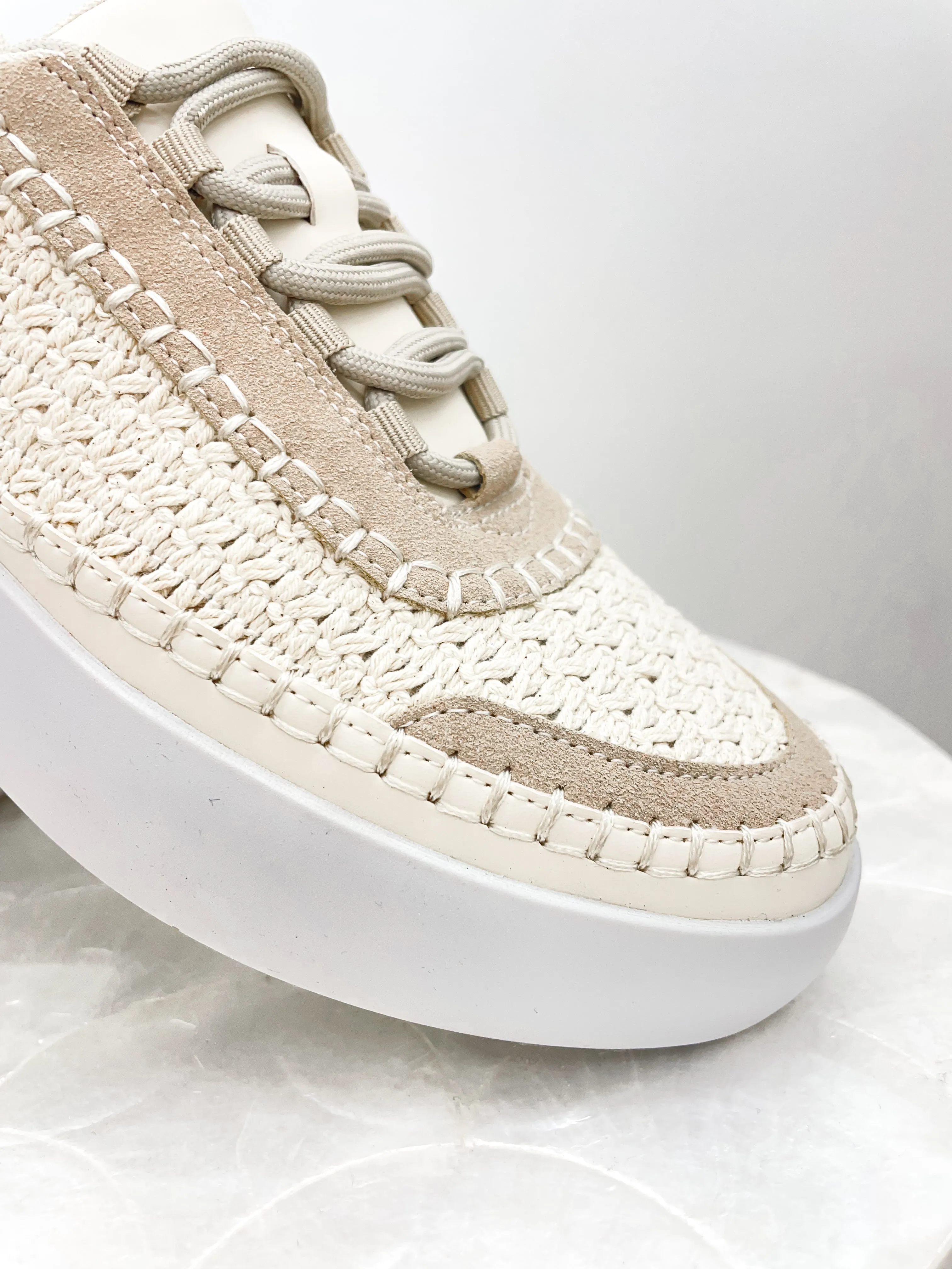 The Shauna Woven Sneakers Taupe/White 8, 8.5, 9