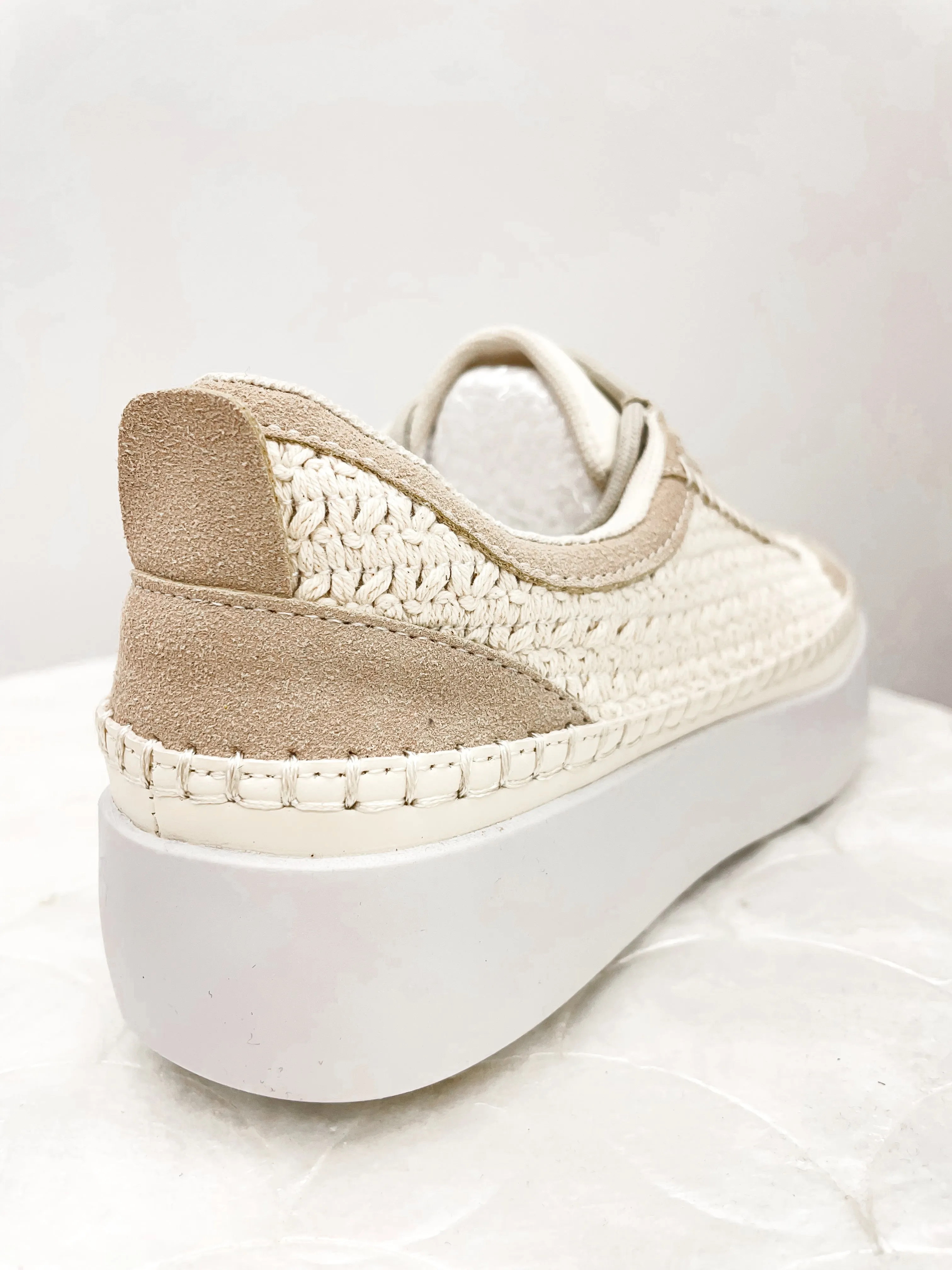 The Shauna Woven Sneakers Taupe/White 8, 8.5, 9