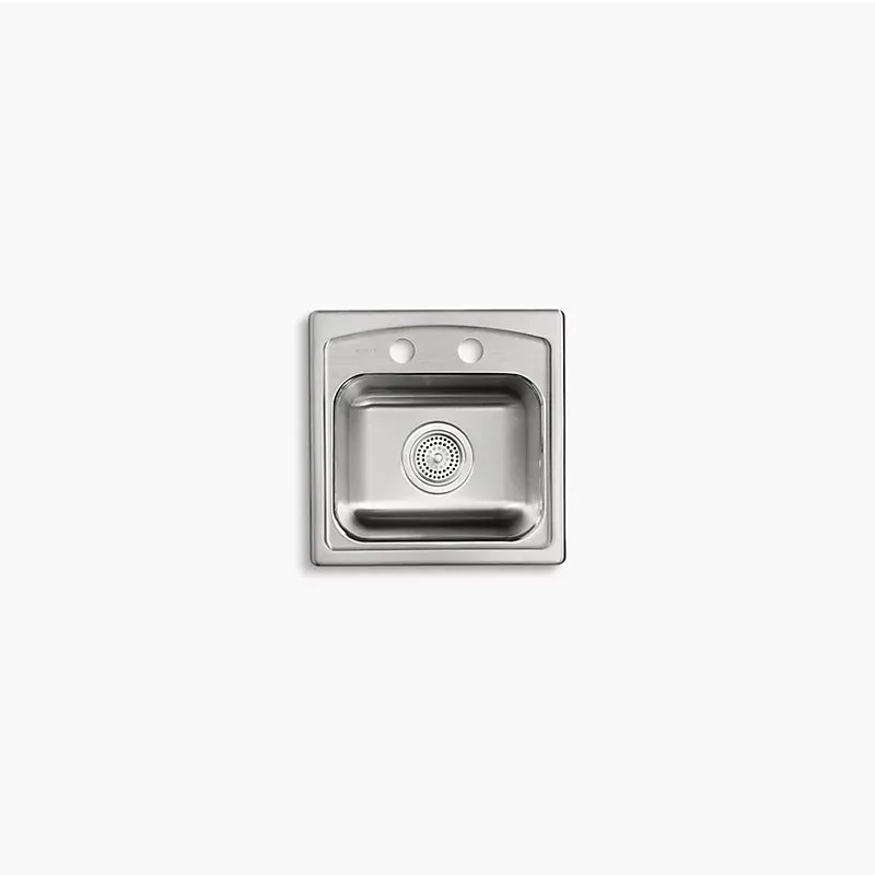 Toccata 15" x 15" x 7.69" Stainless Steel Single-Basin Drop-In Kitchen Sink - 3 Faucet Holes