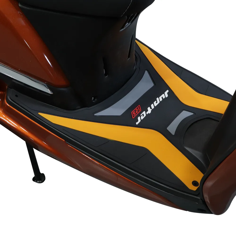 TVS Jupiter 125 Floor Mat (Color: Orange) - Non-Slip and Custom Fit Protection for Your Ride