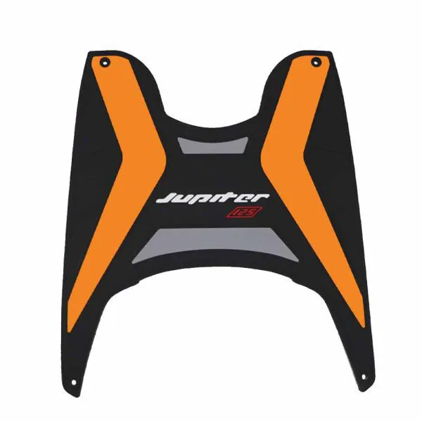 TVS Jupiter 125 Floor Mat (Color: Orange) - Non-Slip and Custom Fit Protection for Your Ride
