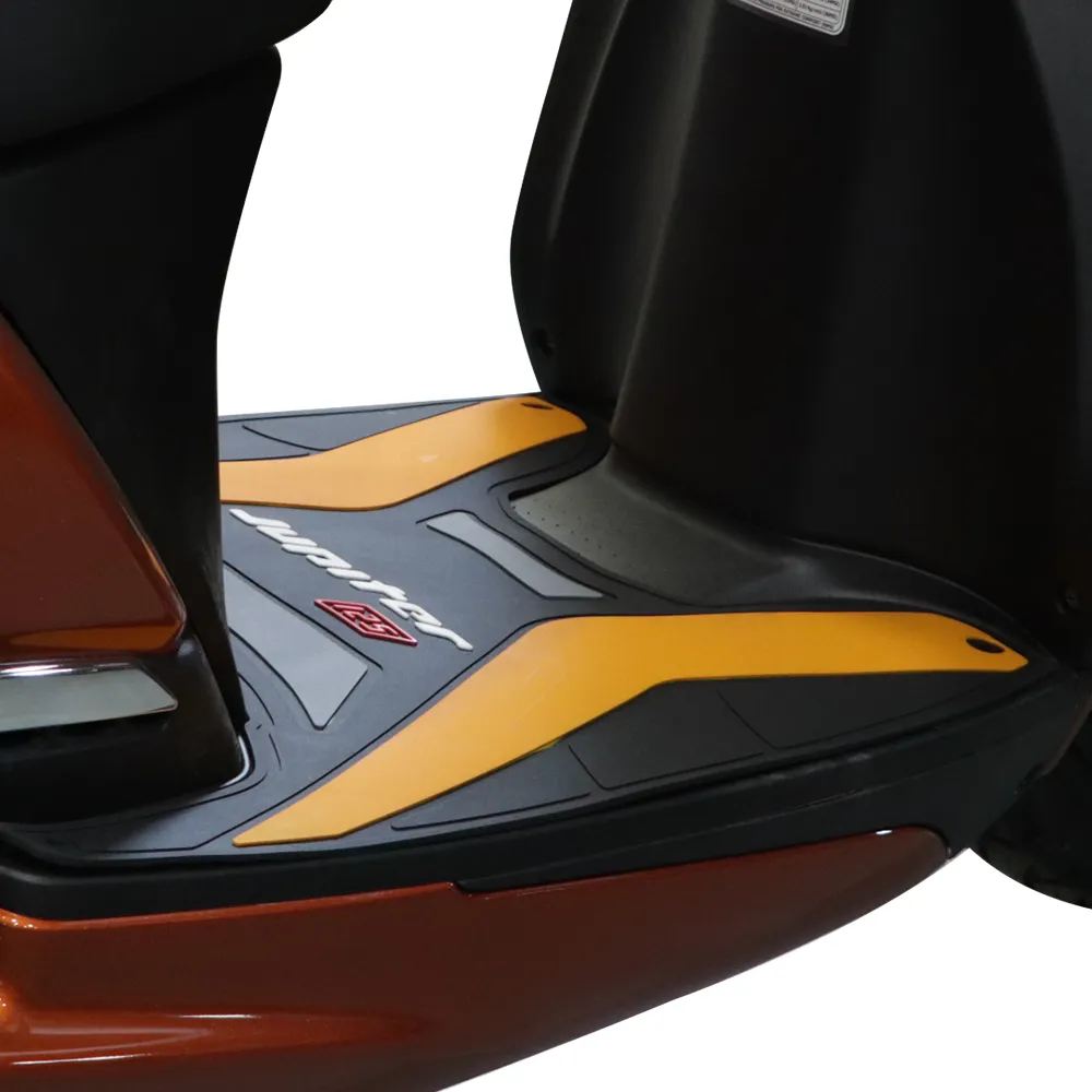 TVS Jupiter 125 Floor Mat (Color: Orange) - Non-Slip and Custom Fit Protection for Your Ride