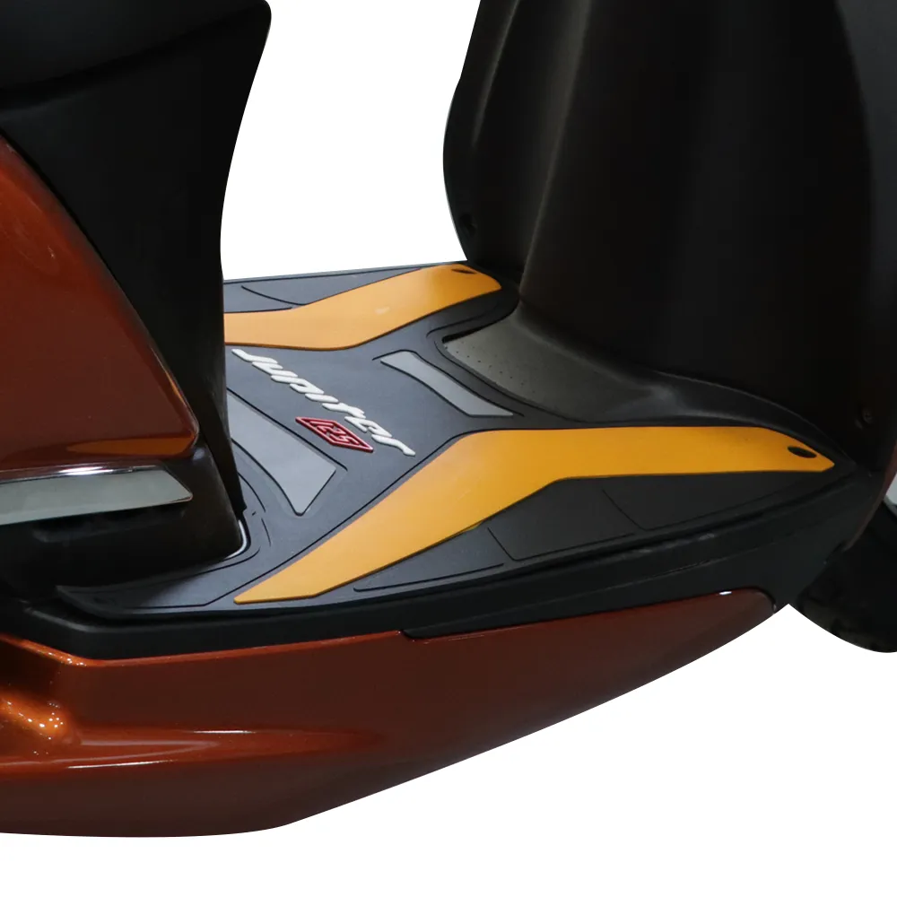 TVS Jupiter 125 Floor Mat (Color: Orange) - Non-Slip and Custom Fit Protection for Your Ride