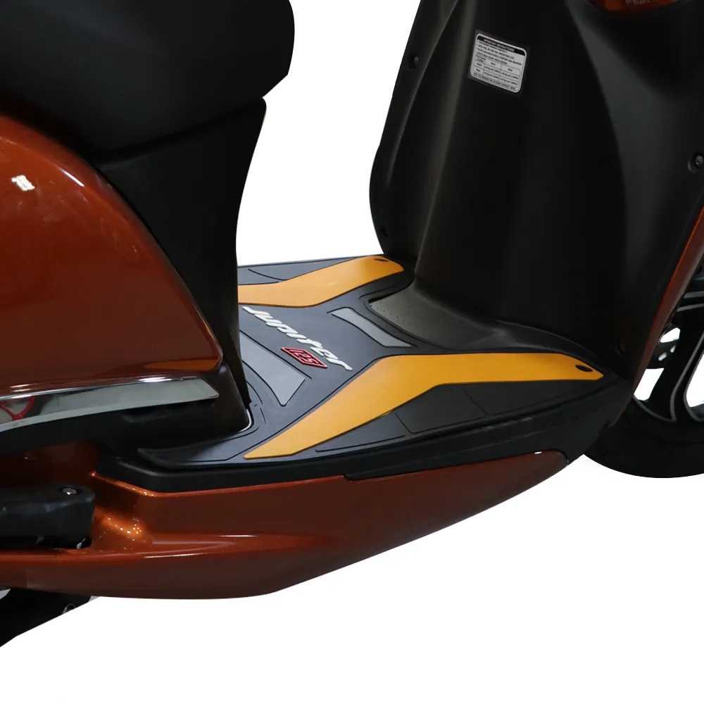 TVS Jupiter 125 Floor Mat (Color: Orange) - Non-Slip and Custom Fit Protection for Your Ride