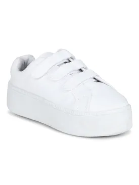 White Strap Slip-On Sneakers