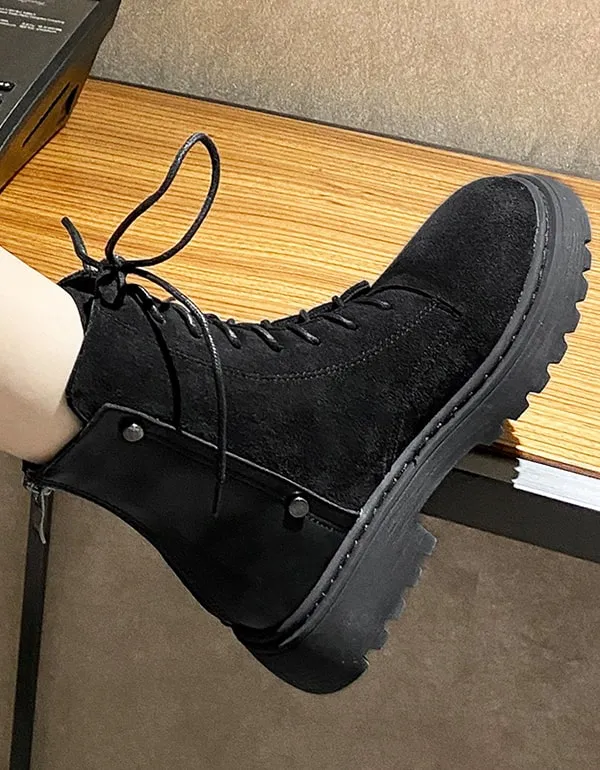 Winter Large Size Women's Suede Ankle Boots