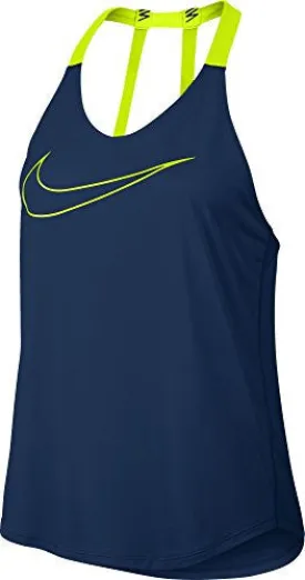 Women's Nike Dry Training Tank Binary Blue/Volt Size Medium