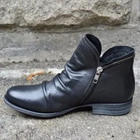 Zarielle | Leather boots with zip