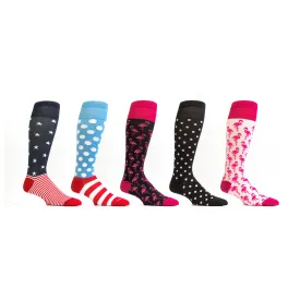 Zicci Women's 5-Pair Gift Box Mix-2 Knee High Socks
