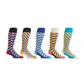 Zicci Women's 5-Pair Rubikom Knee High Socks Gift Box